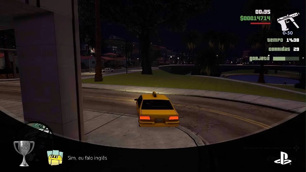 Sim, eu falo inglês - Pegue 50 passageiros como Taxista - Grand Theft Auto: San Andreas