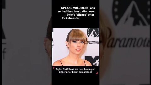 SPEAKS VOLUMES': Fans vented their frustration over Swift's "silence" after Ticketmaster said it was