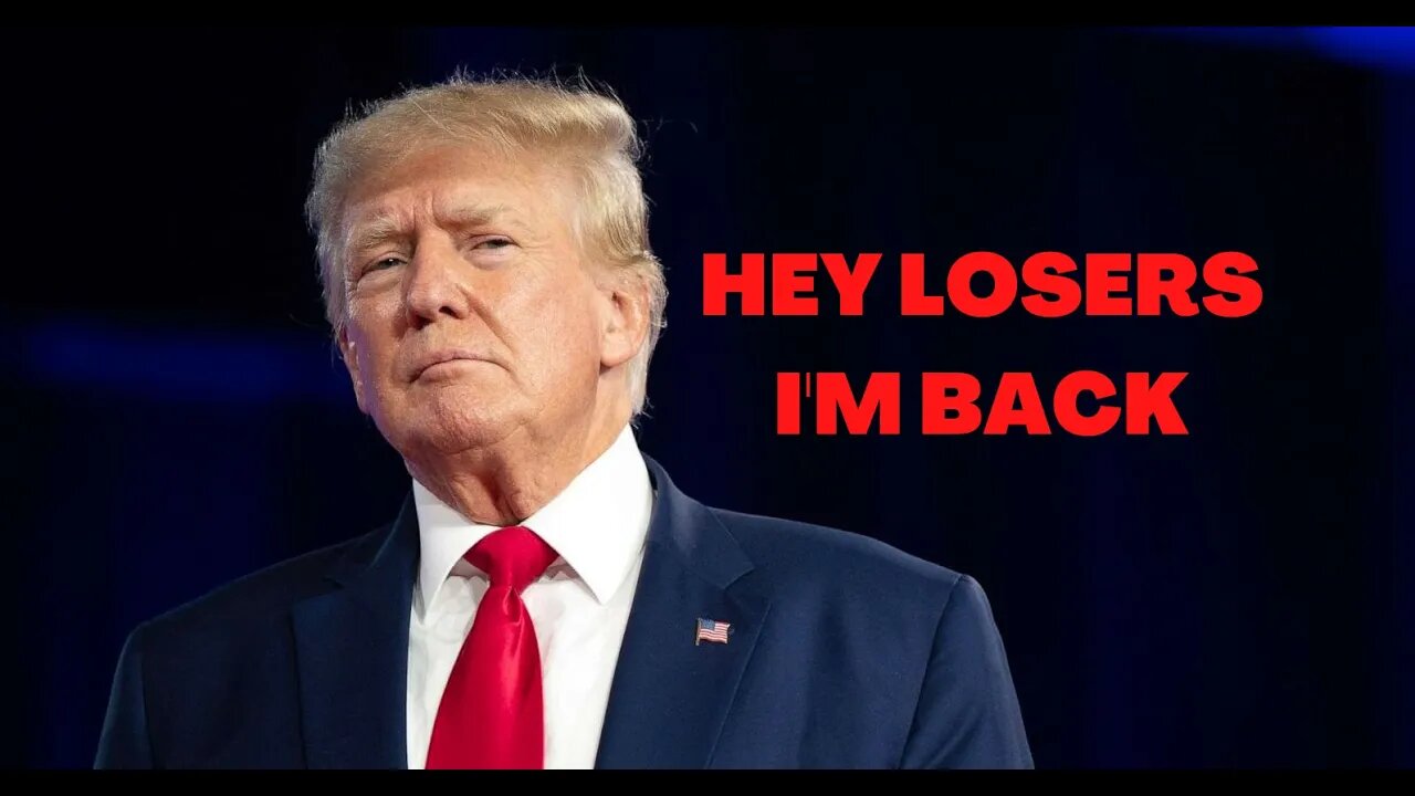 HE’S BACK (trump back on twitter)