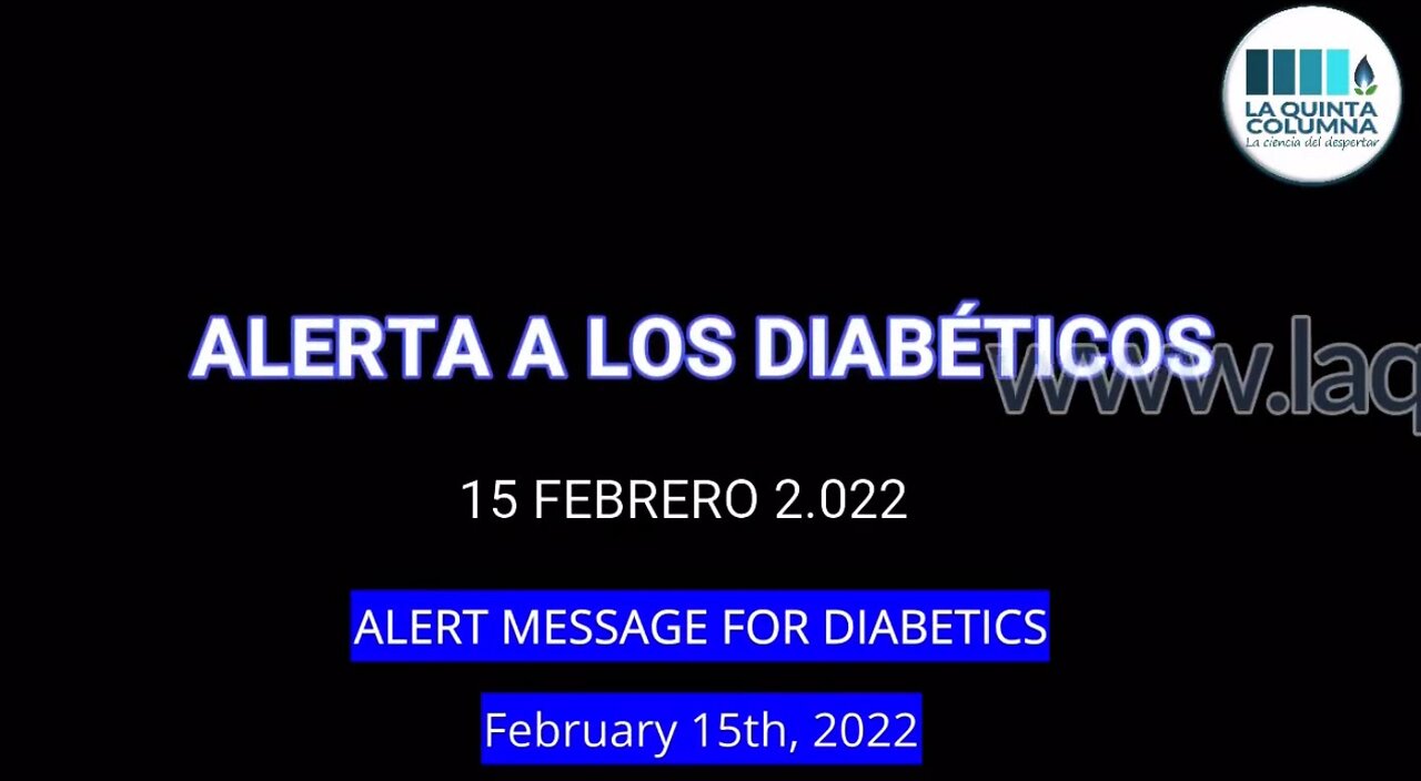 The Fifth Column: Alert message for diabetics