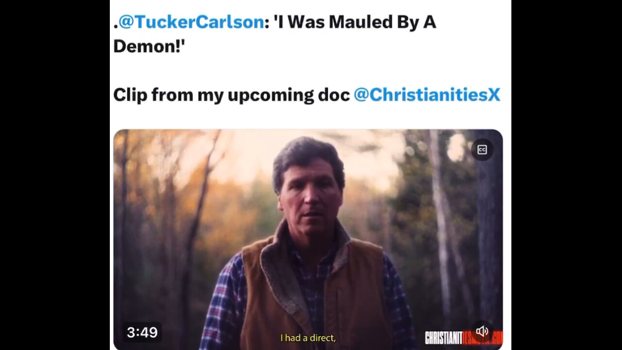 Tucker Carlson 'I Was Mauled By A Demon ‘ 🤦‍♂️ 👹👿 What next 😂🤯🤦‍♂️