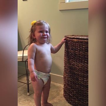 Little Girl Pretends To Be Stuck Just To Get Mom’s Attention
