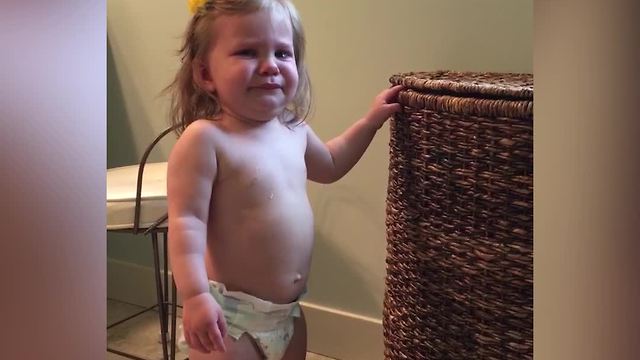 Little Girl Pretends To Be Stuck Just To Get Mom’s Attention