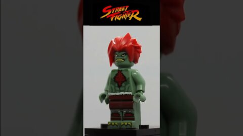 Blanka minifigure review - Street Fighter - Unofficial Lego 360 video #shorts