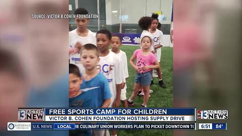 The Victor B. Cohen Foundation host free sports camp and school supplies drive