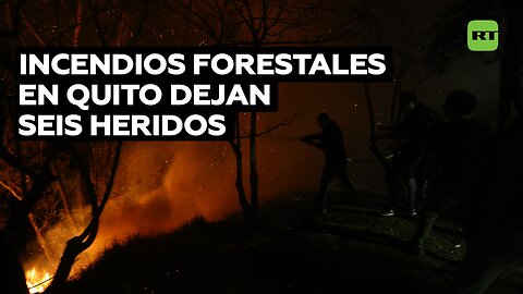 Incendios forestales en Quito dejan seis heridos, incluida una niña de 11 meses