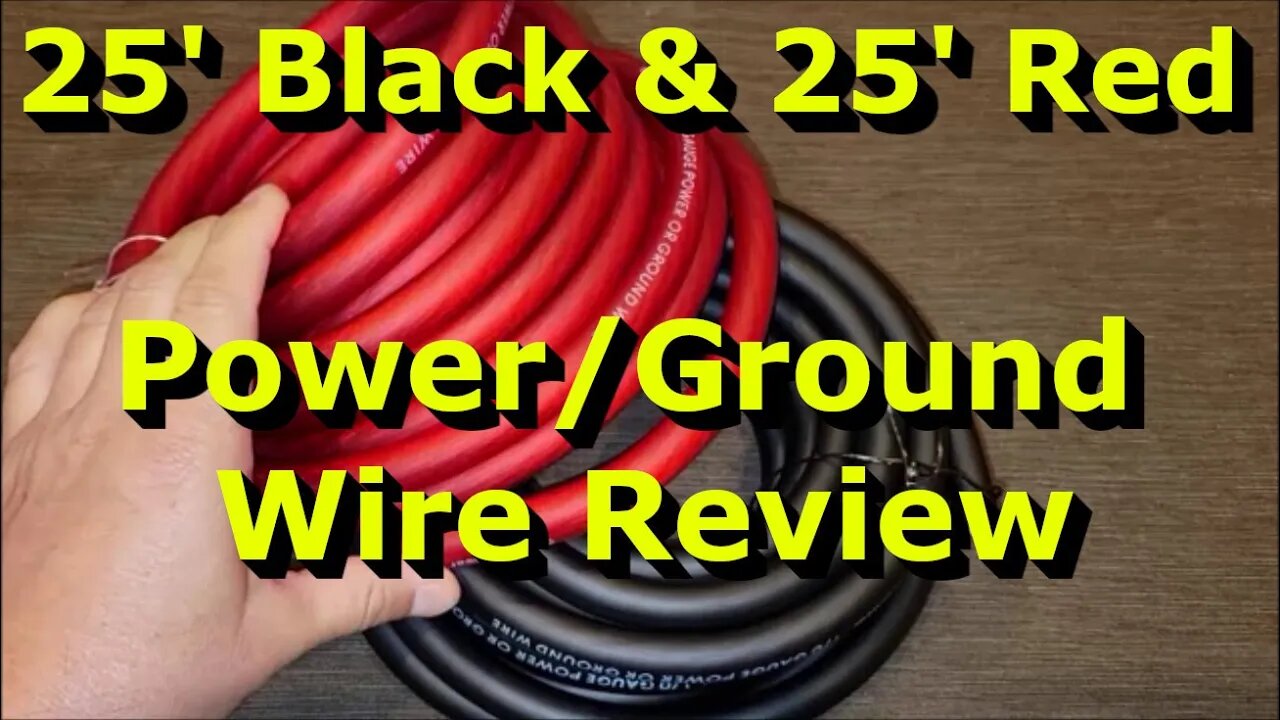 1/0 Gauge 25ft Black & 25ft Red Power/Ground Wire - True Spec and Soft Touch Cable