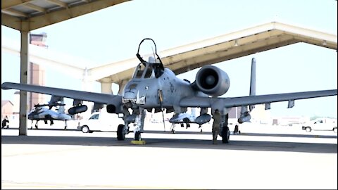 Four A-10 Thunderbolt IIs take off for Field of Dreams flyover