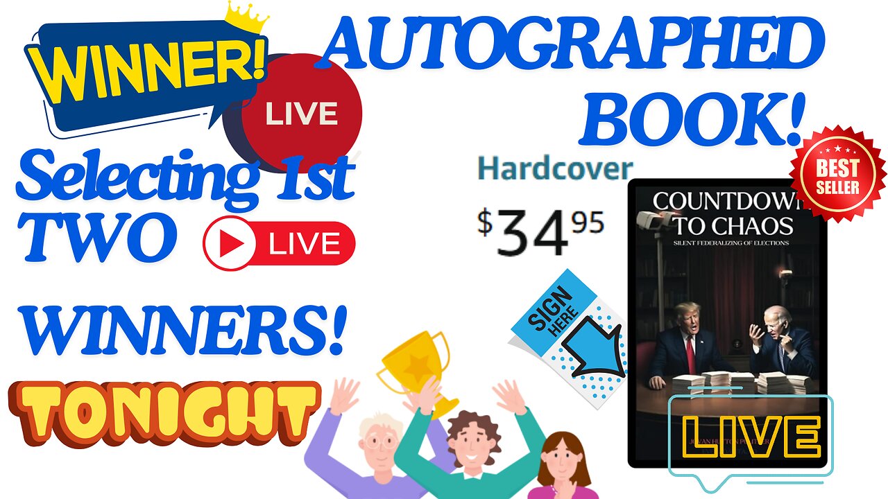 LIVE - BOOK CONTEST - Selecting First TWO Winners!