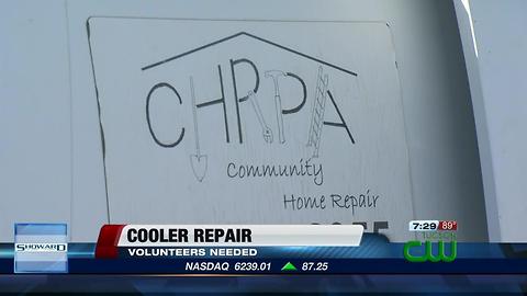 In record heat, volunteers needed to help repair coolers