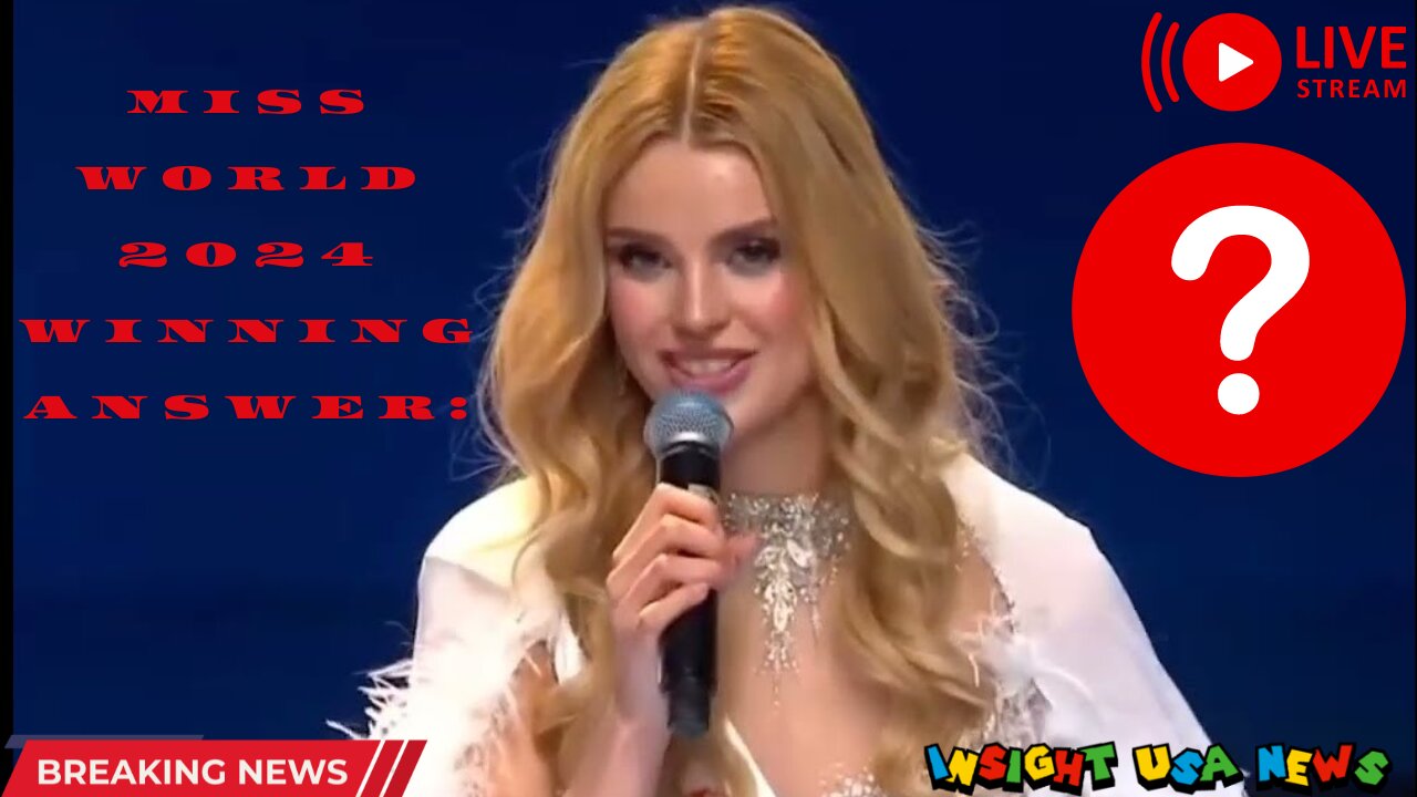 Miss World 2024 WINNING answer: Krystyna Pyszková from Czech Republic