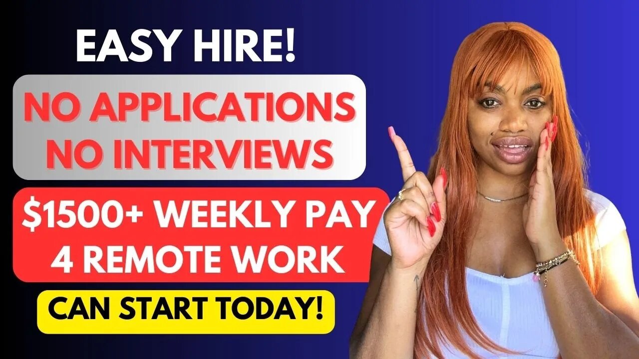 *NO INTERVIEWS* MAKE ⬆️$1500 WEEKLY-WORK FROM HOME STARTING TODAY-4 UNIQUE NO EXPERIENCE WORK!