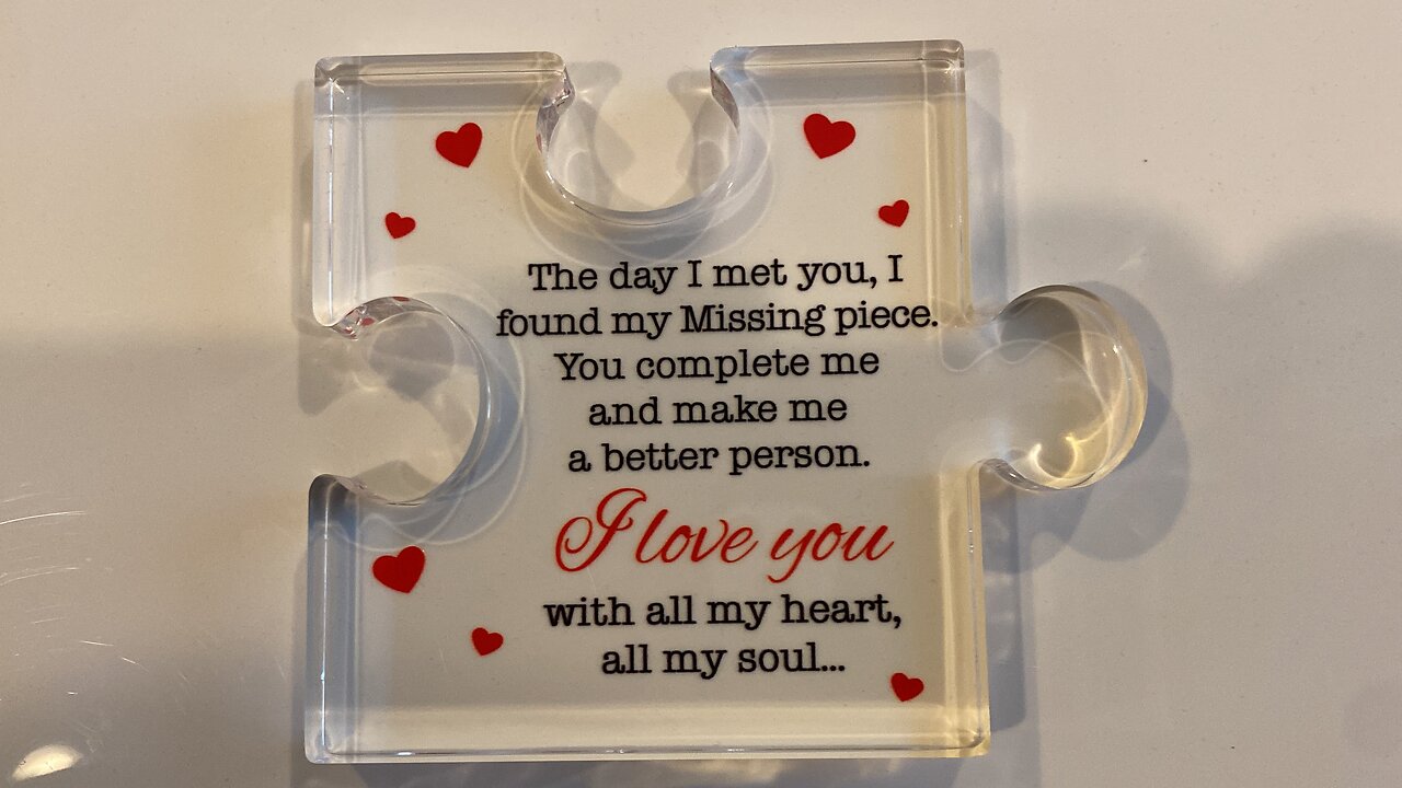 Look at I Love You Gifts for Him Her Acrylic Puzzle Printed Message Girlfriend Presents Husband Wife