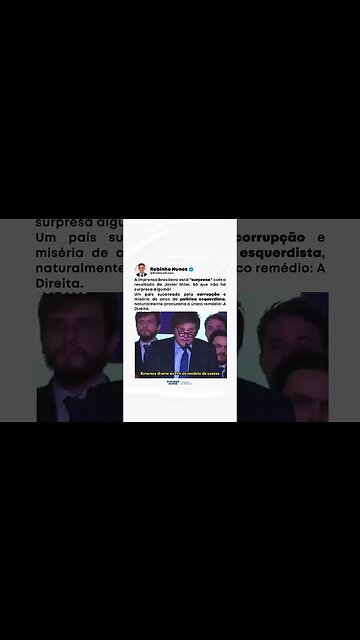 Impressionante como a mídia e a esquerda têm aversão à liberdade. #shorts #argentina #javiermilei