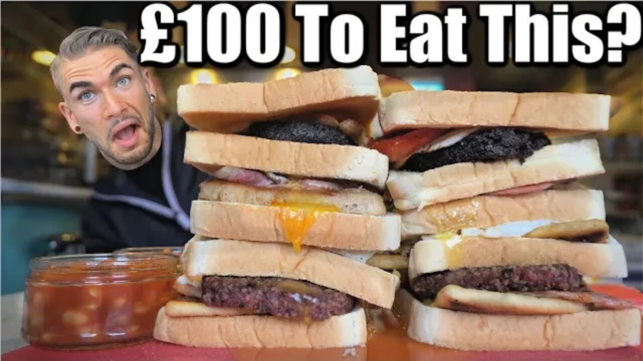 "HUMONGOUS" SCOTTISH BREAKFAST SANDWICH CHALLENGE (Only 3 Winners in 7 Years) | Scotland Man Vs Food