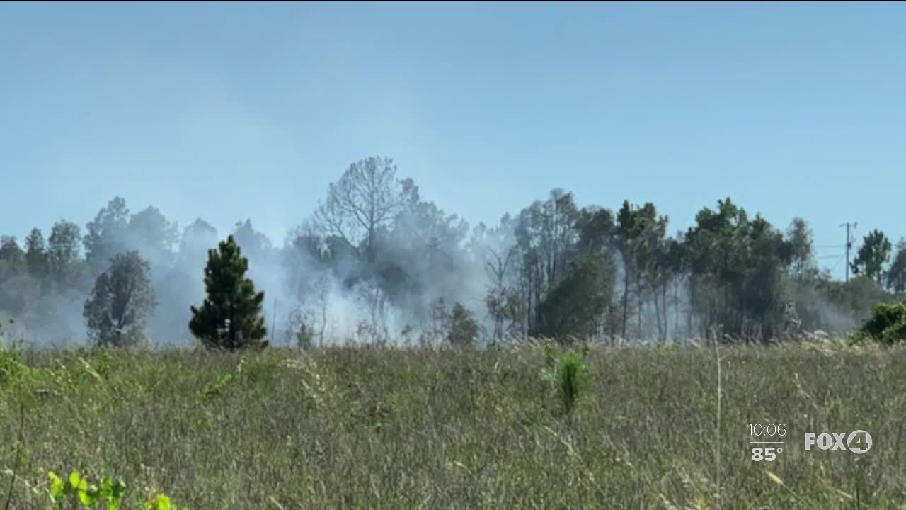 Fireworks believed to spark Lehigh Acres blaze Saturday