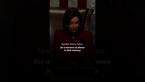 Speaker Nancy Pelosi leads a moment on silence on the House floor to honor #shorts #news #usatoday