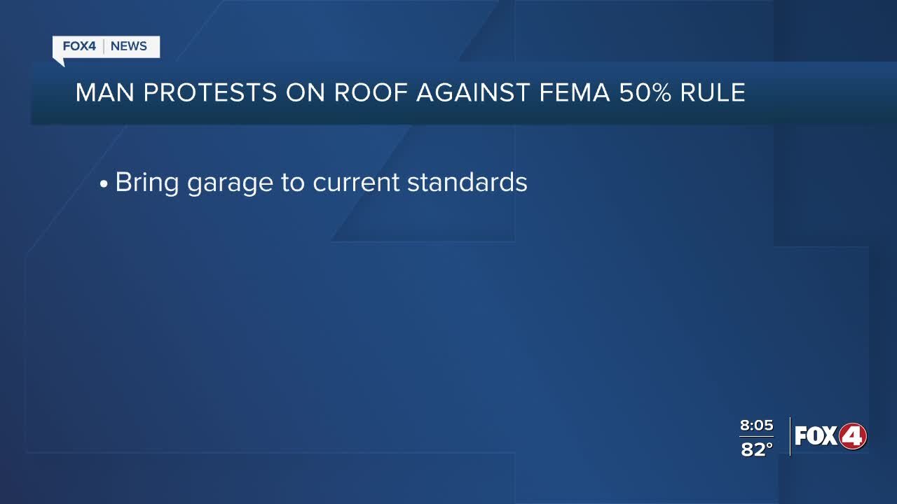 Florida man protesting on his roof for 6th day