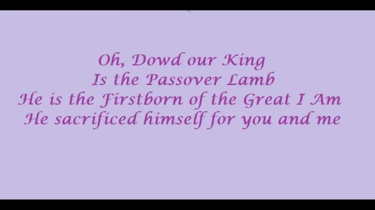 The Passover Lamb