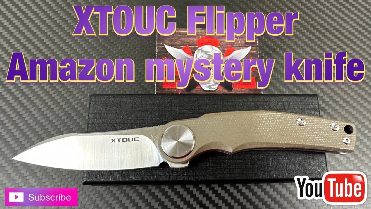 XTOUC front/top flipper ? Micarta & D2 under $30 ! Amazon mystery knife !