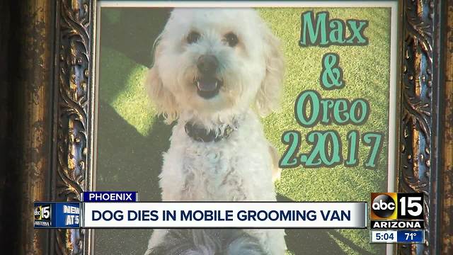 Dog dies in Phoenix mobile grooming van