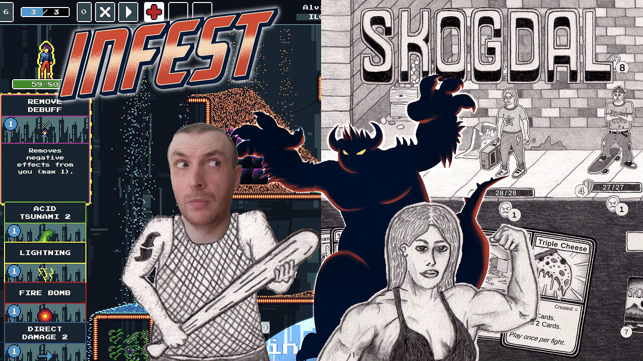 Deck-Builder Double Dose - Let's Discover Indie Games Skogdal & Infest