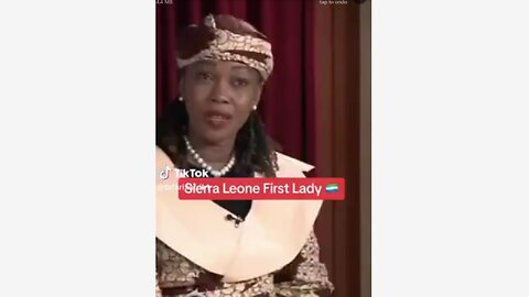 Listen to what Sierra Leone first lady is saying