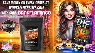 Trying Pumpkin Blend THC Coffee from Workman's Relief! Mrs Dank Flamingo Cannabis Review!!