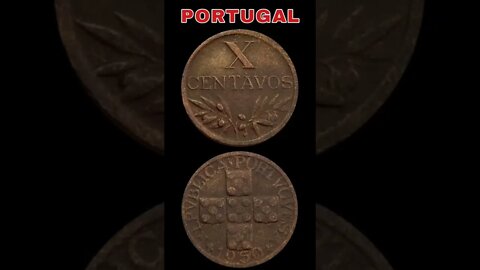 Portugal 10 Centavos 1950.#shorts #coinnotesz