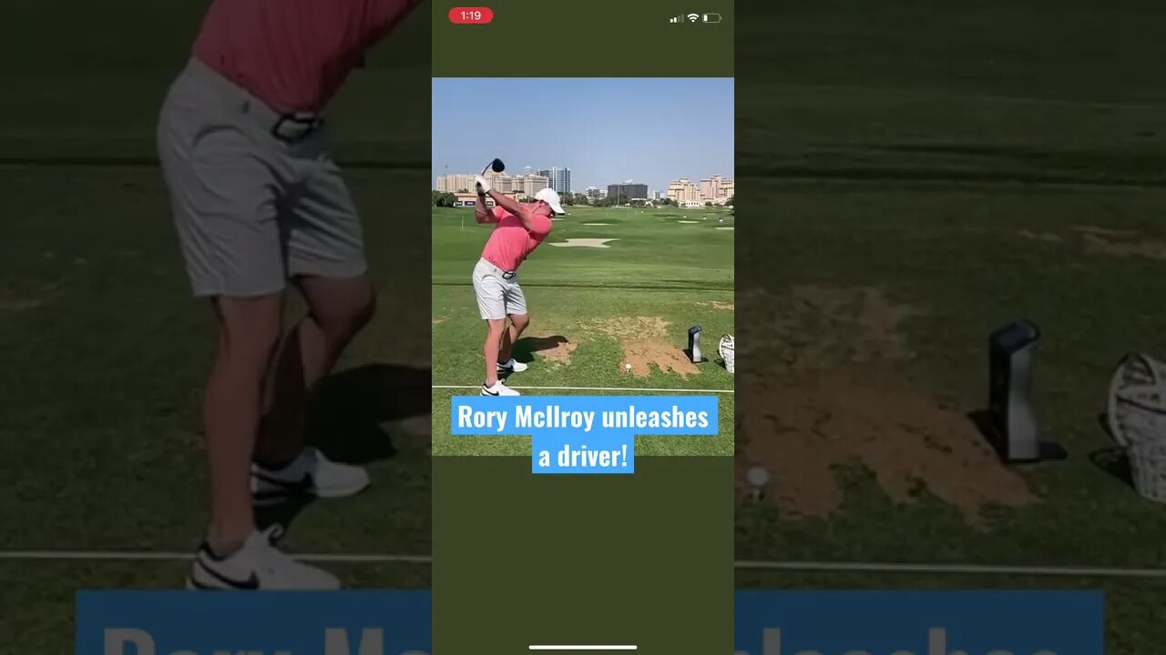 Rory McIlroy unleashes a driver in Dubai! #rorymcilroy #golf #pgatour