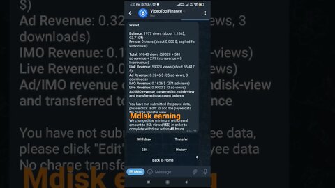 Mdisk Earnings October 2022 #shorts #earningapps #mdisk