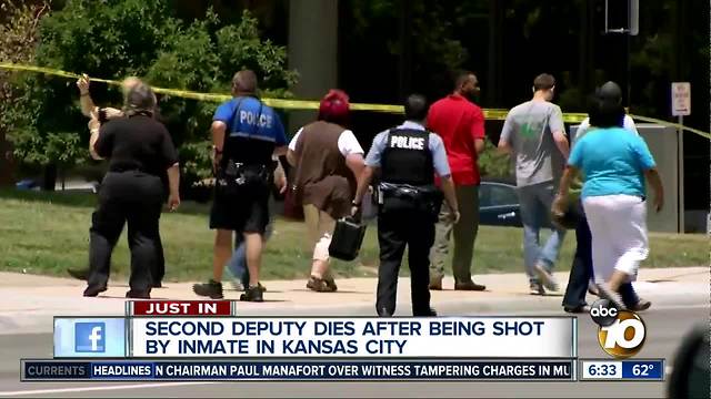 Second deputy dies after being shot by inmate