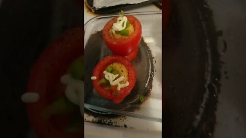 🍅 Tomatoes stuffed with spring onion, egg & cheese 🍅 #shorts