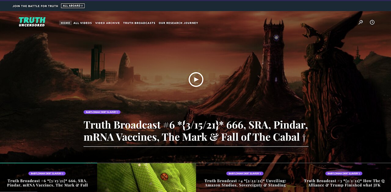 Truth Broadcast #6 *{3/17/21}* Pt. 2: 666, SRA, Pindar, Vaccines, The Mark & The Fall of The Cabal †