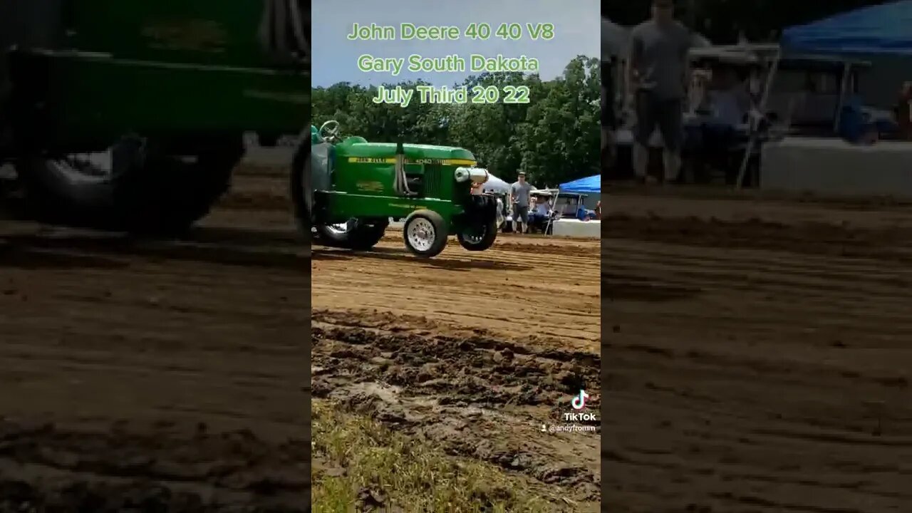 John Deere 4040 V8 SledPulling Gary South Dakota July 3rd 2022