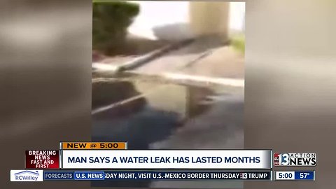 Valley man says water has been leaking near his home for months