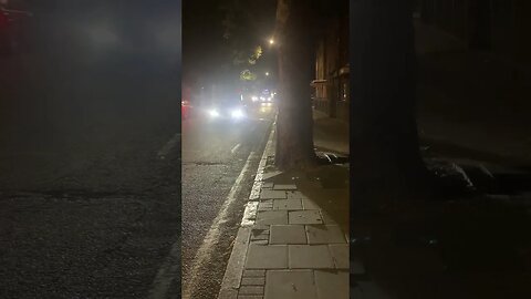 The night lights of the cars and bus -beautiful