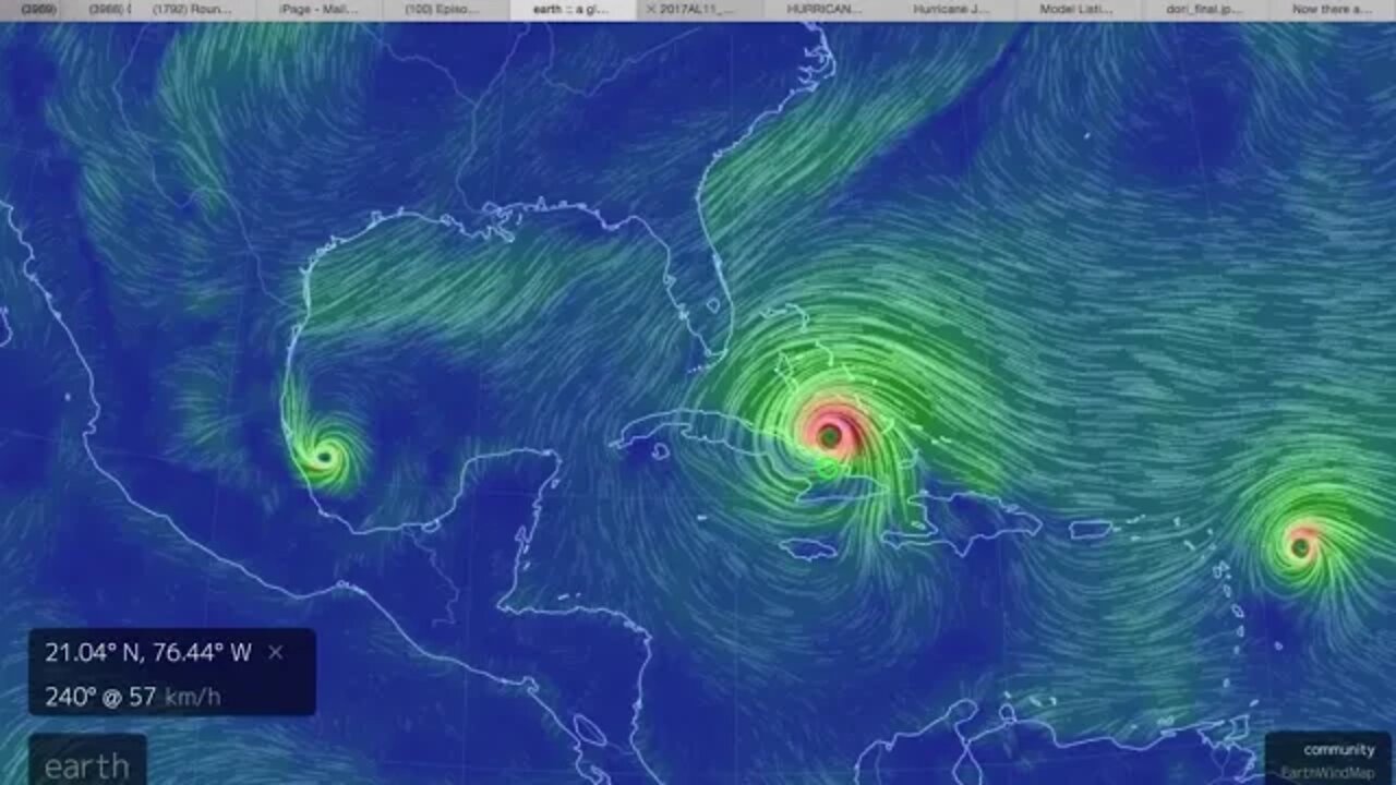 Two Cat 4's in the Atlantic, Hurricane Irma & Jose Larger Than Florida, Wind Maps & Latest Models