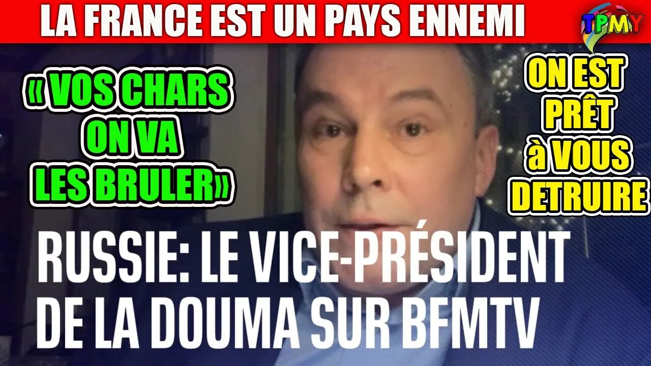PIOTR TOLSTOÏ en DIRECT sur bfm "VOS CHARS ON LES BRULER" "LA FRANCE EST NOTRE ENNEMI" #stratpol