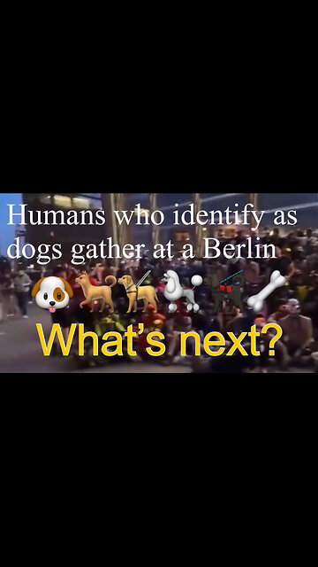 WATCH: Hundreds of humans who identify as dogs gather at a Berlin train station