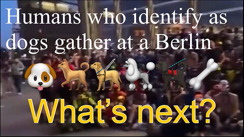 WATCH: Hundreds of humans who identify as dogs gather at a Berlin train station