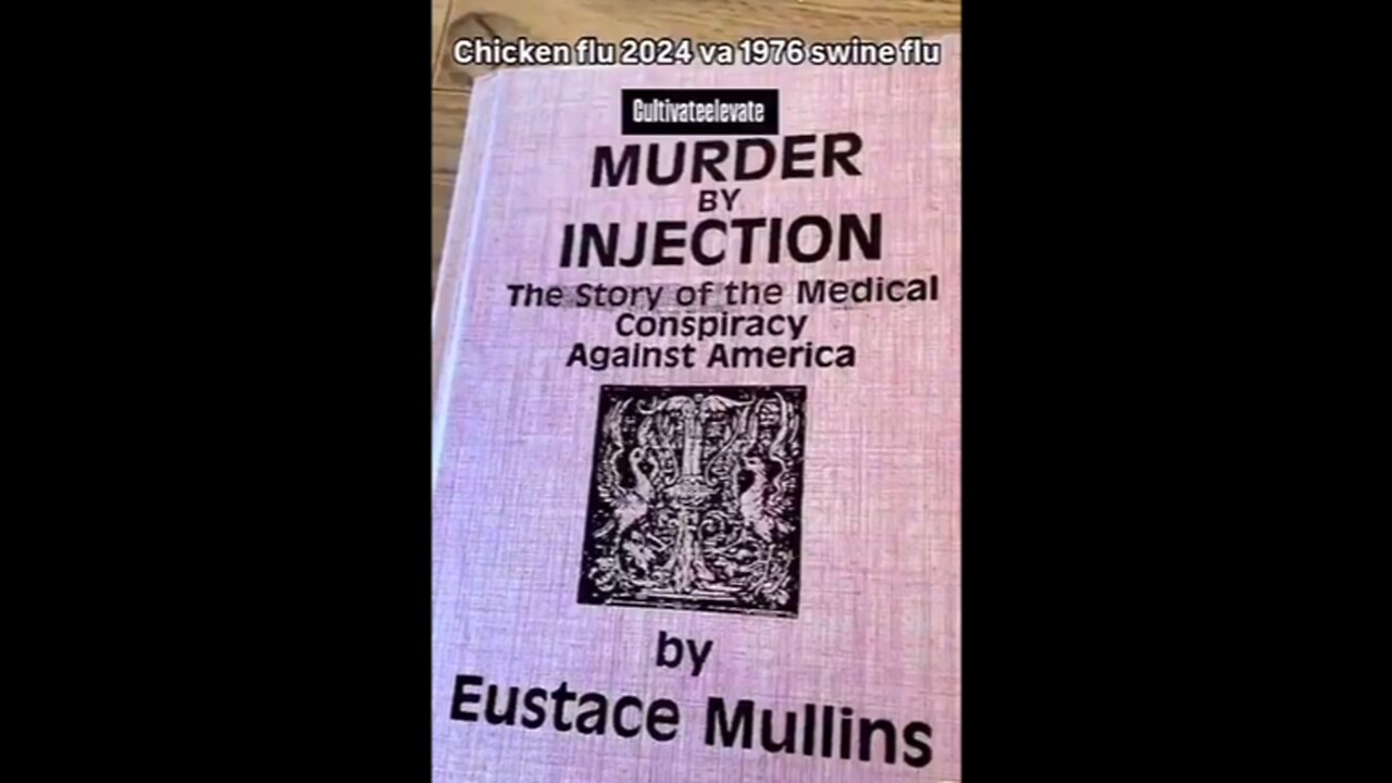 Chicken Flu 2024 Vs Swine Flu 1976 .........IS IT THE EXACT SAME PLAYBOOK 50 YEARS LATER