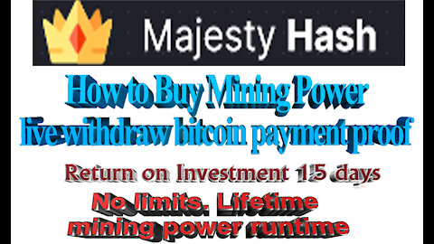 How to purchase Mining Power majestyhash with payment proof