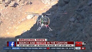 Search and Rescue in the canyon for missing person