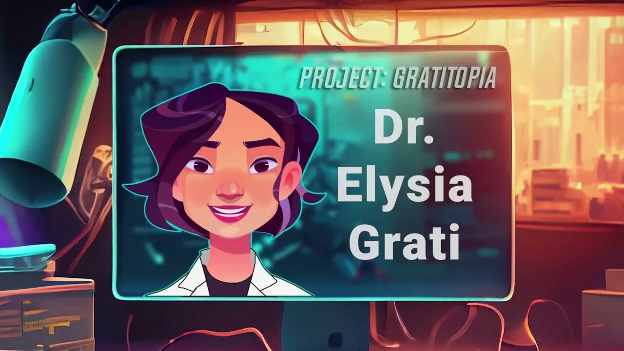 GRATITOPIA. the opening scene with Dr. Elysia Grati.