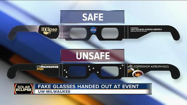 Vendor: Solar eclipse glasses distributed by UW-Milwaukee are not safe