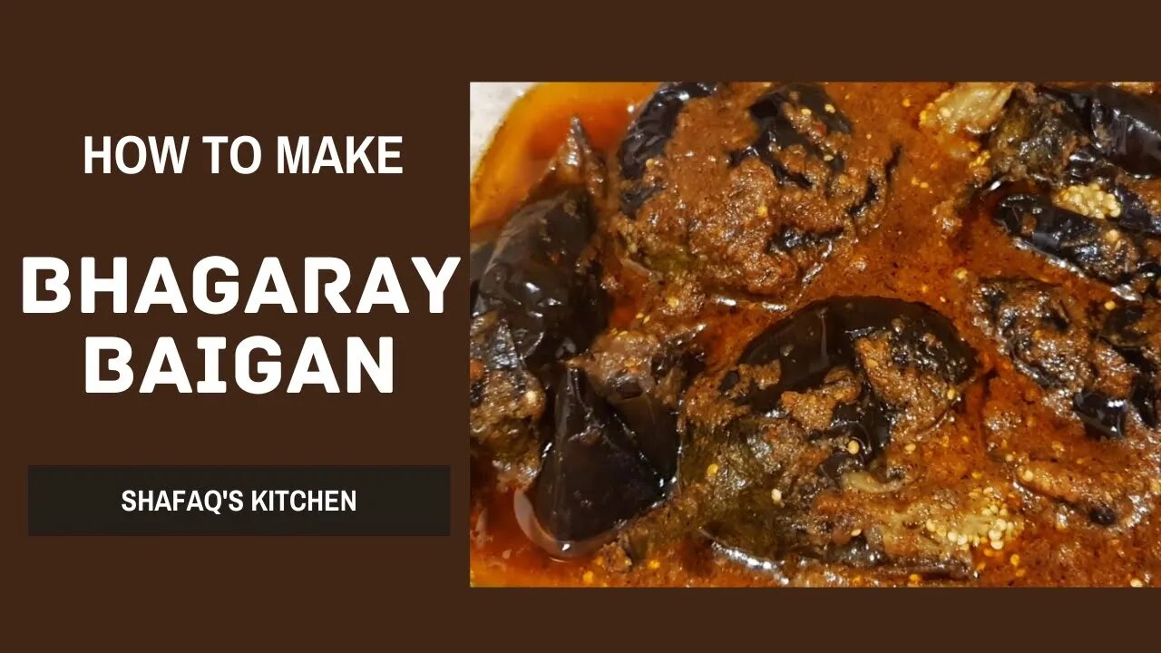 Bhagaray Baigan Recipe By Shafaq's Kitchen