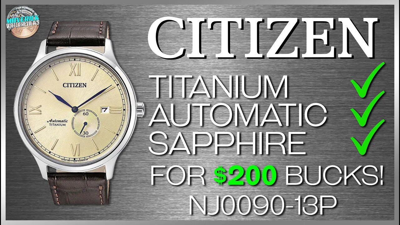 Titanium + Sapphire + Automatic for $200.00! | Citizen 30m Dress Watch NJ0090-13P Unbox & Review