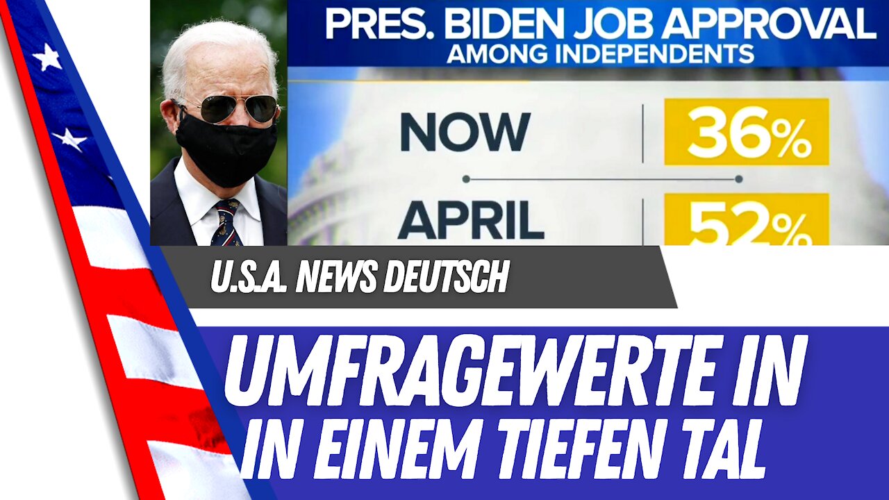 Biden`s Umfragwerte im tiefen Tal.