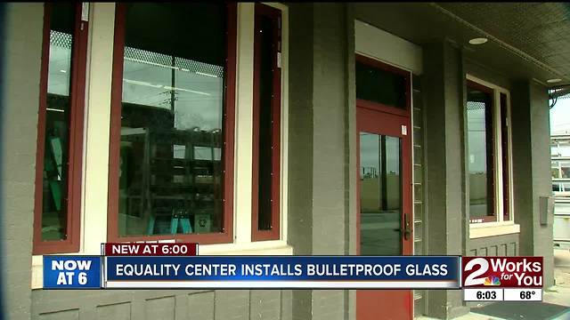 Equality Center installs bulletproof glass